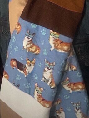 Corgi print scarf flannel